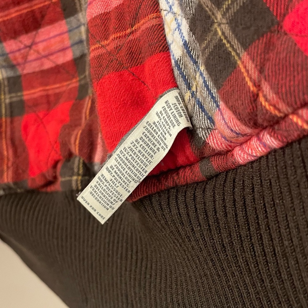 Abercrombie & Fitch Women's Brown Jacket with Red Plaid Lining - Picture 3 of 10